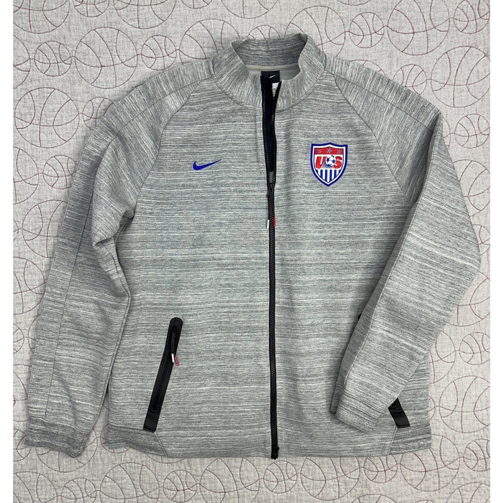 Nike US Soccer Jacket Gray Heathered USMNT Full Zip‎ / Mens XL